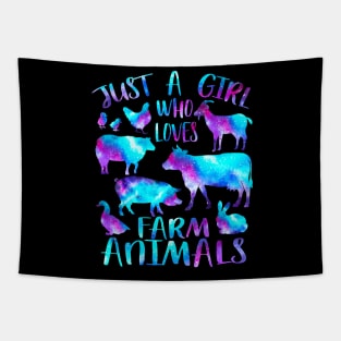 Just a girl who loves farm animals Tapestry