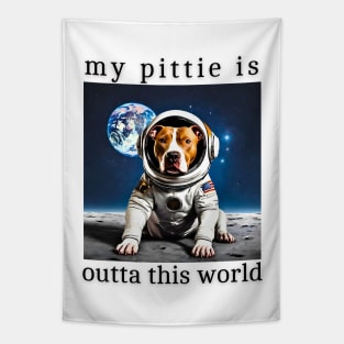 Outta This World Pitbull Terrier Tapestry