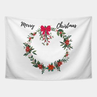Merry Christmas Flower Ring / Christmas Flower Crown Tapestry