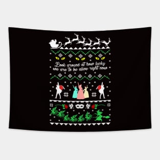 Broadway Ugly Christmas Sweatshirt Tapestry