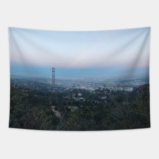 LA City View Pastel Sunset Tapestry