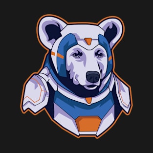 Bear Cyborg Illustration T-Shirt