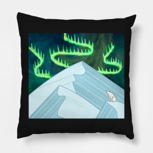 Northern Lights Polar Bear Pillow