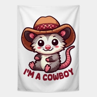 Cute Hat Opossum Tapestry