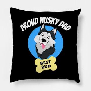 Best husky dad Pillow