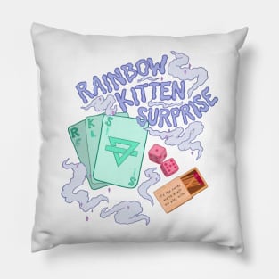 rainbow kitten 6 Pillow