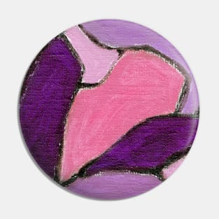 Purple Rose Pink Abstract Art Pin