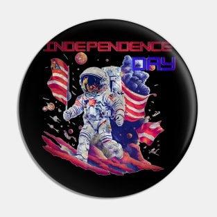 Astronaut independence day Pin