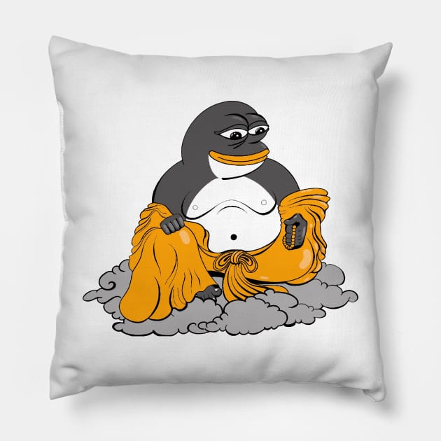 Funny Tux penguin meme Pillow by it-guys