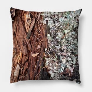 Moss Wood Bark Nature Forest Pillow