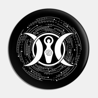 Triple Moon Goddess | Pagan Symbol Pin