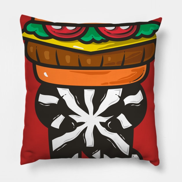 Burger Head Pillow by krisren28