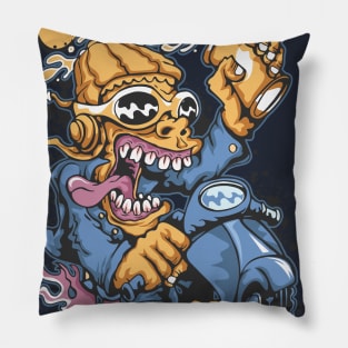 scooter boy art Pillow