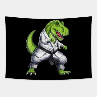 T-Rex Dinosaur Karate Fighter Tapestry