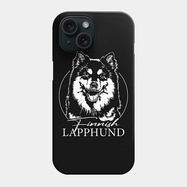 Funny Proud Finnish Lapphund dog portrait Phone Case by wilsigns