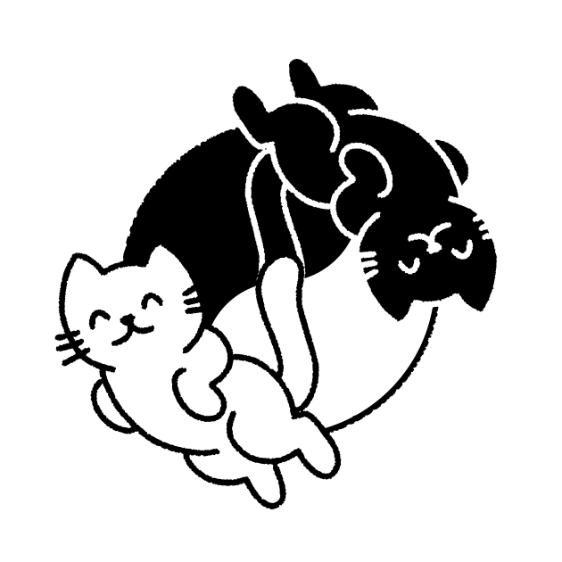 Meow Yin Meow Yang by xyz_studio