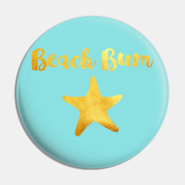 Beach Bum and starfish Pin by LittleBean