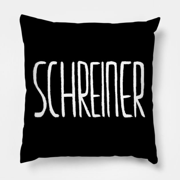 German, Handwerker, Schreiner Pillow by badlydrawnbabe