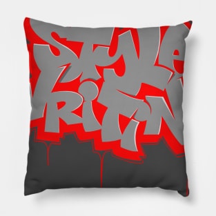 Style Writing Graffiti - red Pillow