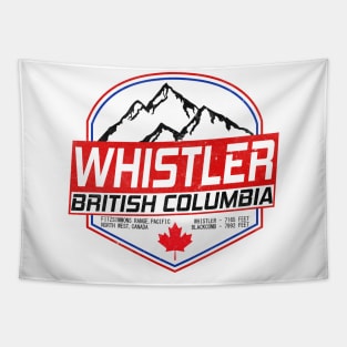 Ski Whistler B.C Canada Skiing and Mountain Biking Paradise Tapestry