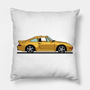 Porsche 911 993 Pastel Yellow Pillow