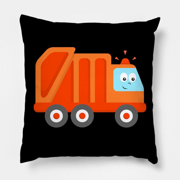 Truck of Garbage Collection Trash Vehicle Baby Toddler Kids Pillow by samshirts