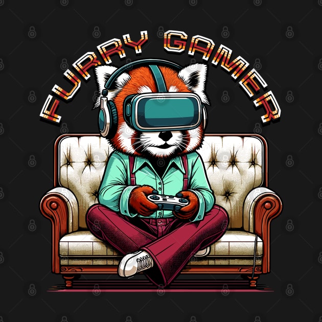 Red Panda VR Adventurer - Retro Gaming Bliss by TimeWarpWildlife