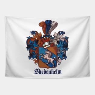 Shedenhelm Family Crest (with name) Tapestry