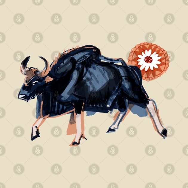 Gaur bull by belettelepink