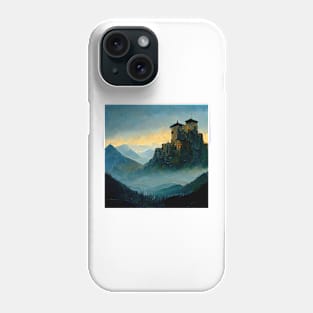 Castle in the misty peaks IV Phone Case