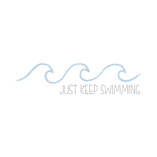 Just Keep Swimming Wave T-Shirt