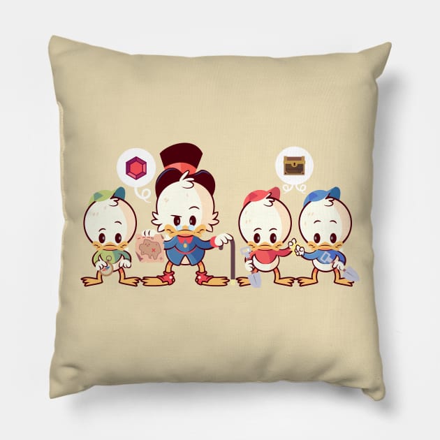 Quack Pack Pillow by TanoshiBoy