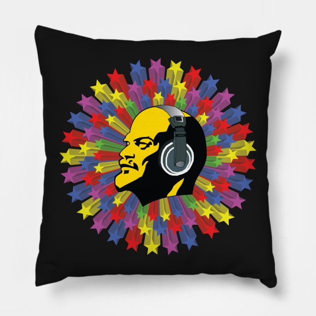 Disco Lenin Pillow by BokeeLee