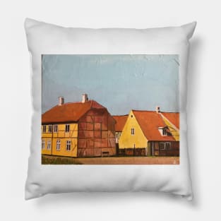 Danske huse i solen (Danish Houses in the Sun) Pillow