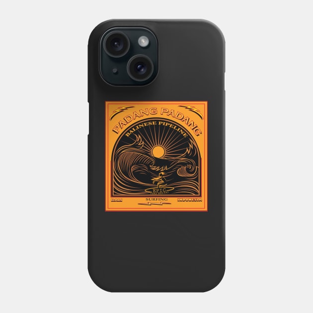 SURF PADANG PADANG BALINESE PIPELINE Phone Case by Larry Butterworth