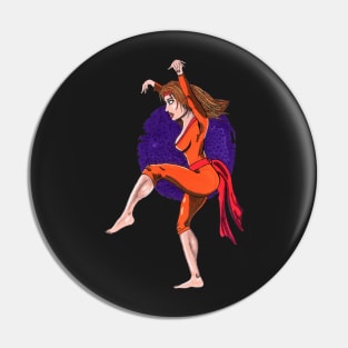 Karate Girl Pin