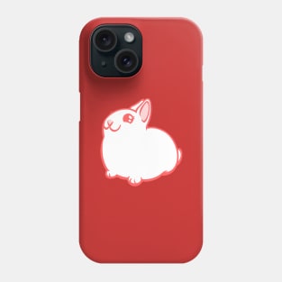 White Red-Eyed Bunny Rabbit Coney Phone Case