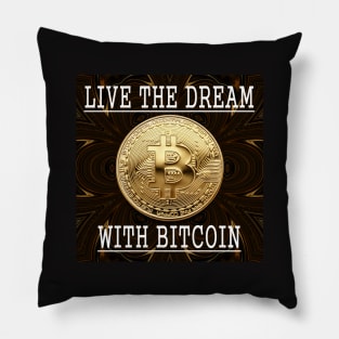 Bitcoin Gold Cryptocurrency Digital Assets Pillow