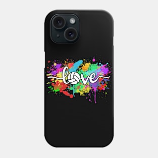 Volleyball Love Colorful Typography Art gift Phone Case