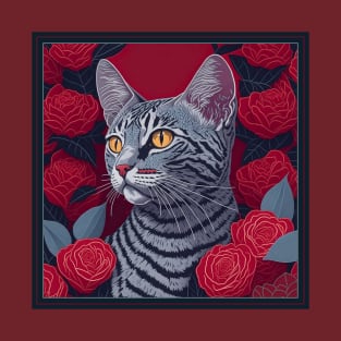 Egyptian mau. Style vector (red version egyptian mau) T-Shirt