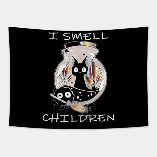 cute cat witch magic potion, cute cat Tapestry