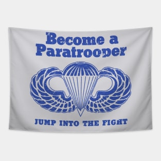 Retro Airborne Become a Paratrooper Tapestry