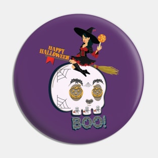 Happy Halloween Boo Pin