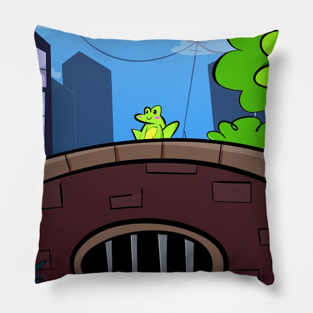 Frog Day Pillow by j.mather04@virginmedia.com