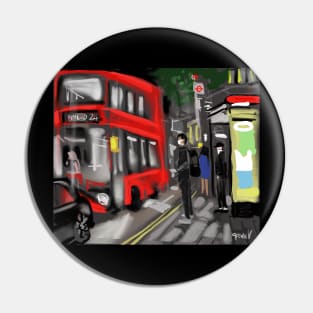 London Bus Stop Pin