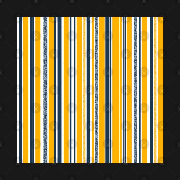 Yellow and navy stripes by FrancesPoff