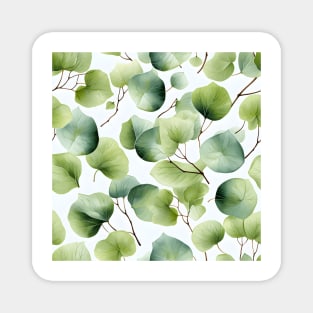 Green Leaves Pattern 2 Magnet