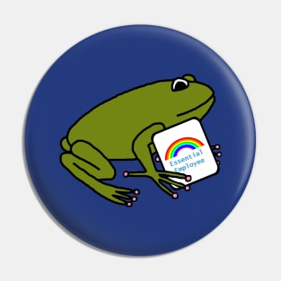 Frog Shows Support for Essential Employees with Rainbow Pin