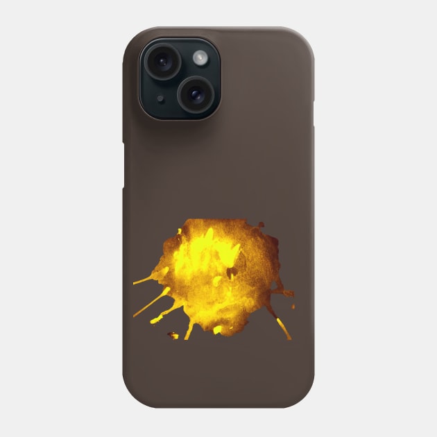 Yellow Splash Phone Case by JAHART001