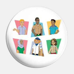 La Familia Rocha design 6: Characters Pin